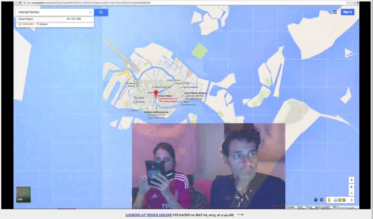 Artwork Title: LOOKING AT the internet (VENICE)