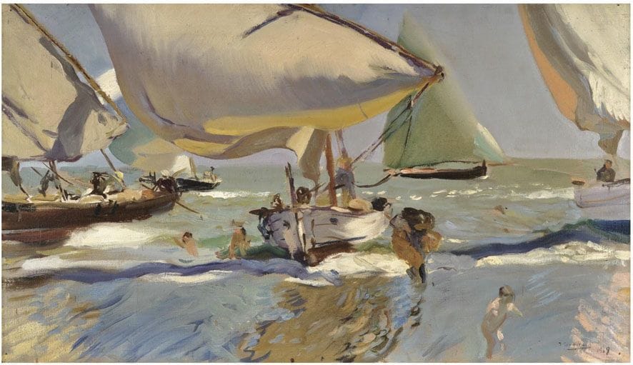 Artwork Title: Barcas en la playa (Boats on the Beach)