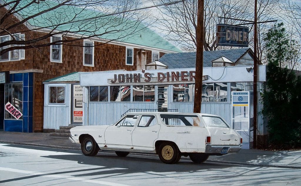 Artwork Title: John’s Diner with John’s Chevelle