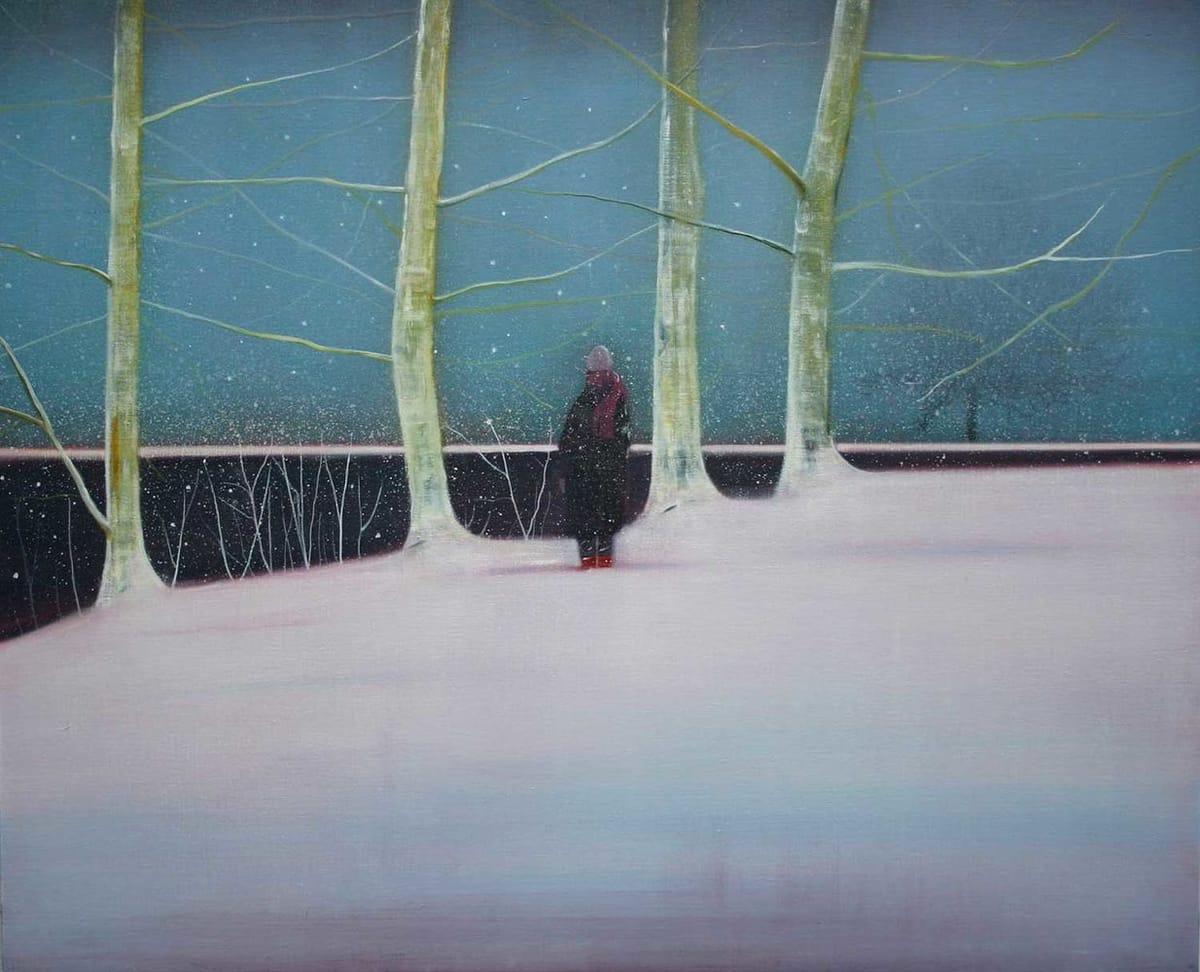 Artwork Title: Yuki beside the Lake in Winter,