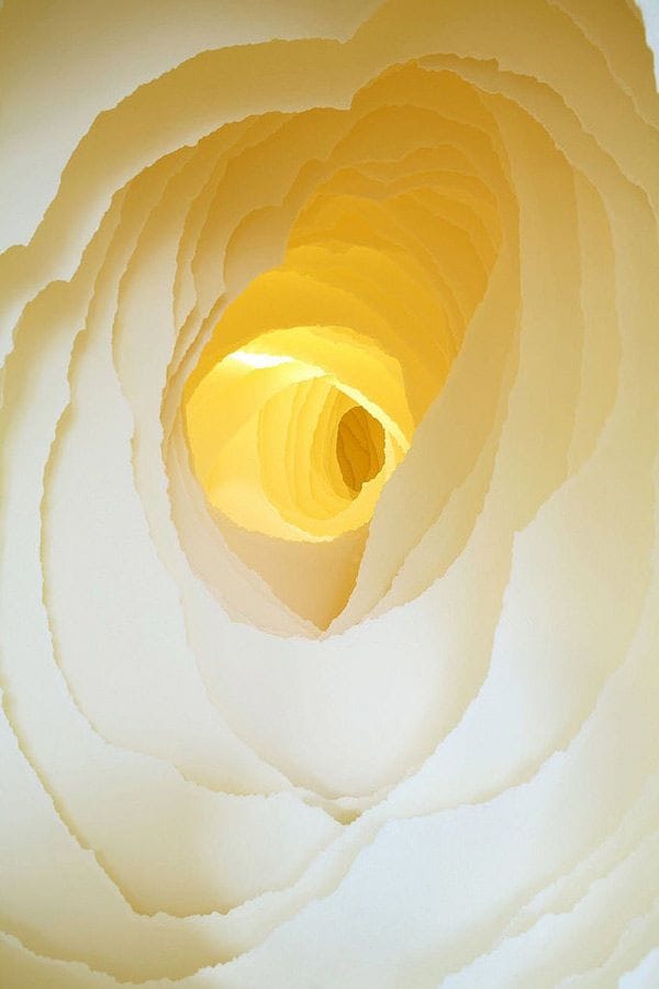 Artwork Title: White paper sculpture