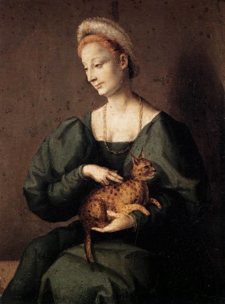 Artwork Title: Woman with a Cat