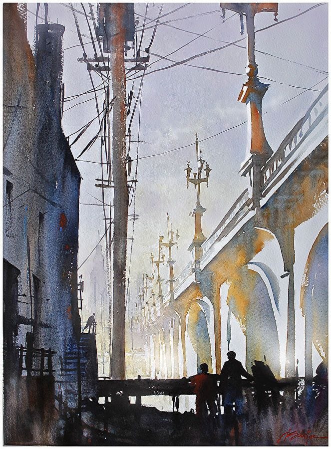 Artwork Title: Olympic Boulevard Bridge - Los Angeles