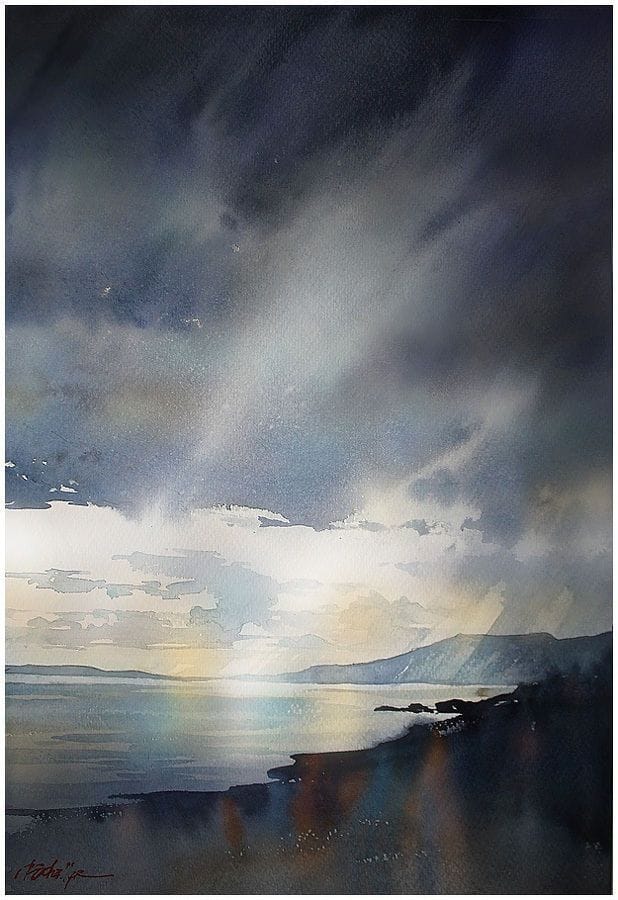 Artwork Title: Where the Mountains Sweep Down to the Sea - Mountains of Mourne