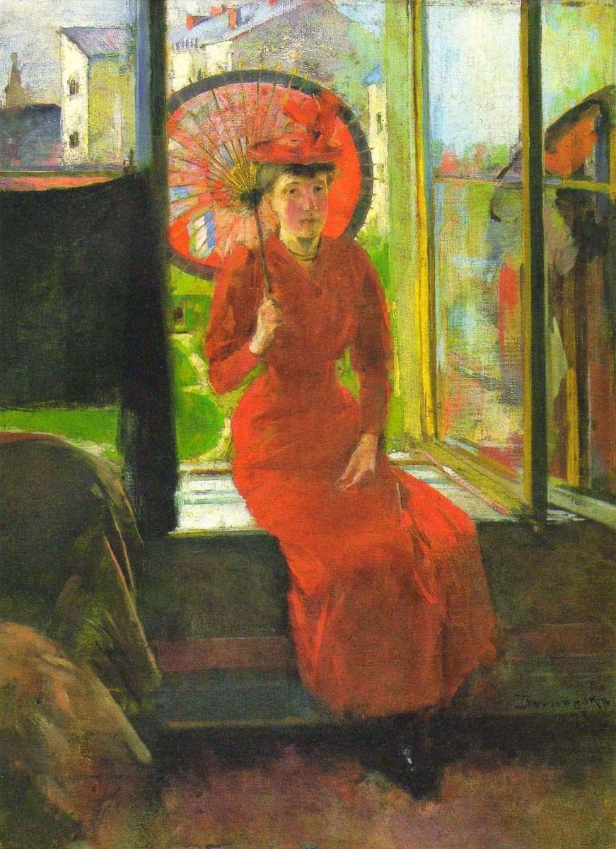 Artwork Title: Self Portrait with a Japanese Umbrella