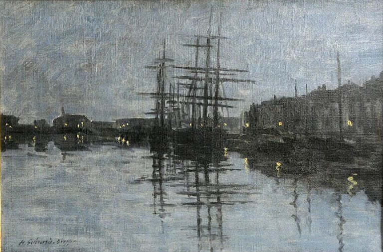 Artwork Title: Port of Dieppe at Night