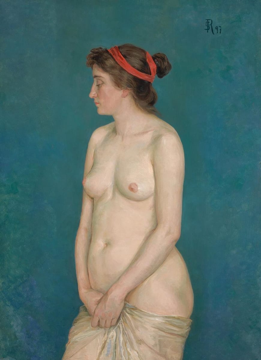 Artwork Title: Akt auf Blau (Akt auf Blau)