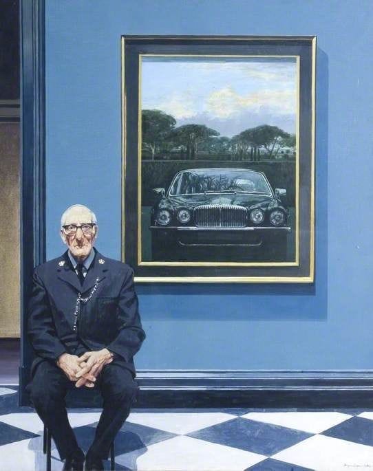 Artwork Title: Daimler and Gallery Attendant