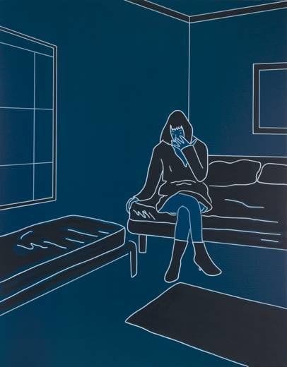 Artwork Title: Woman Sitting on a Bed
