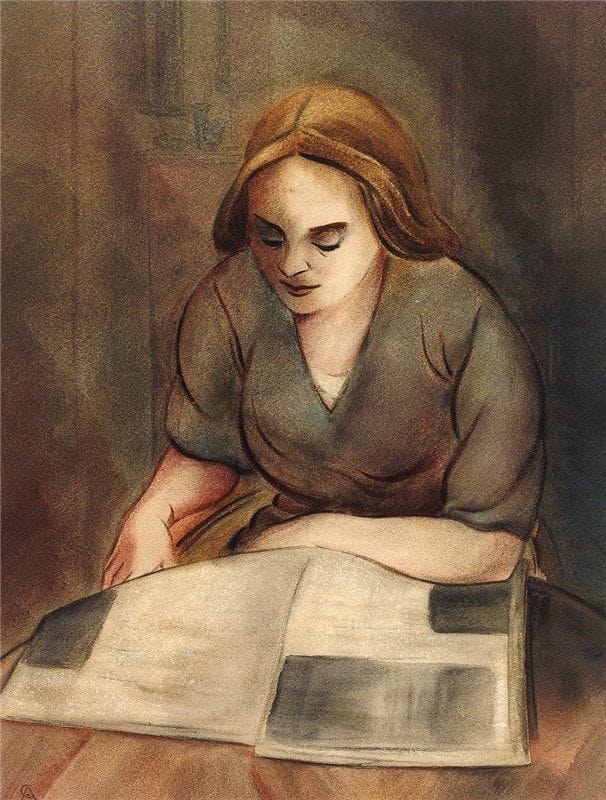 Artwork Title: Woman Reading