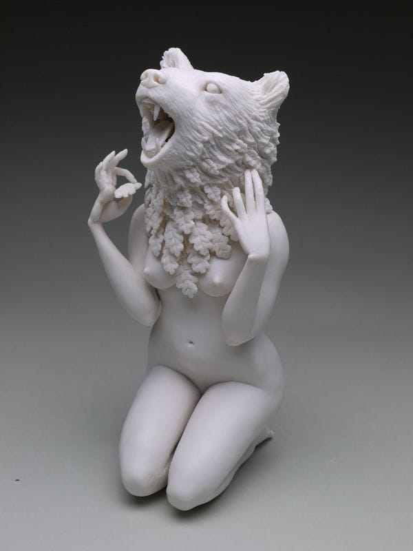 Artwork Title: Delicate Dependency: Brown Bear with White Oak Adaptation