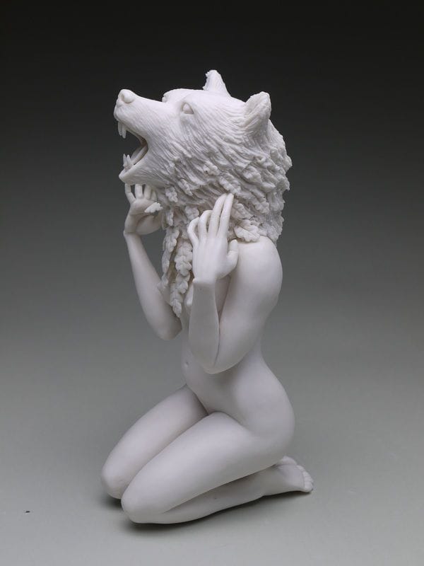 Artwork Title: Delicate Dependency: Brown Bear with White Oak Adaptation