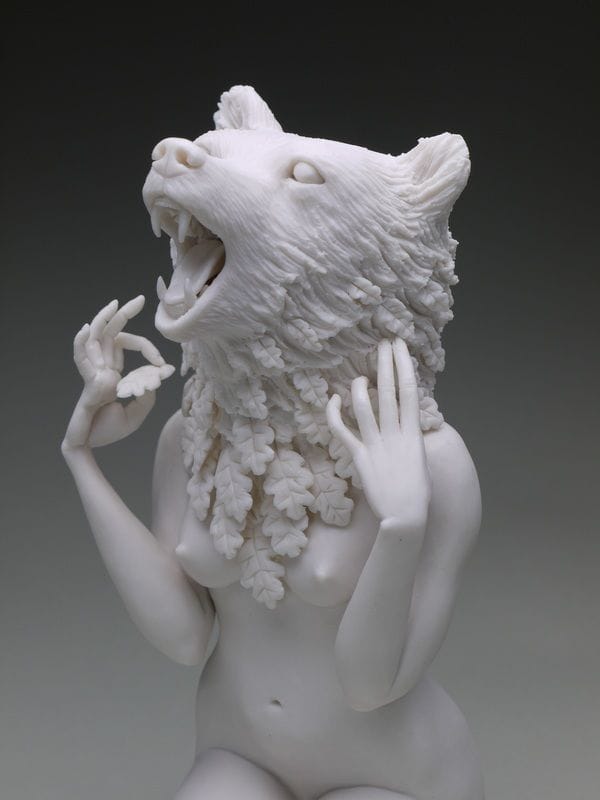 Artwork Title: Delicate Dependency: Brown Bear with White Oak Adaptation