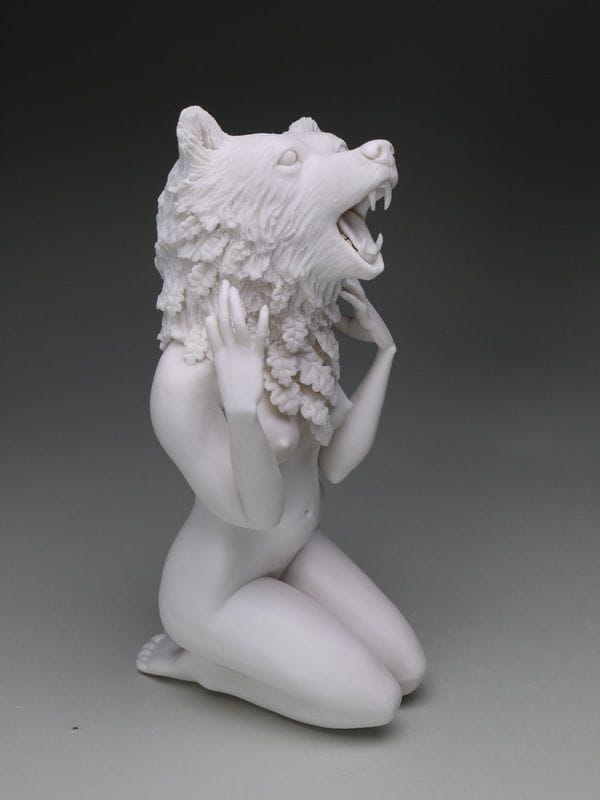 Artwork Title: Delicate Dependency: Brown Bear with White Oak Adaptation
