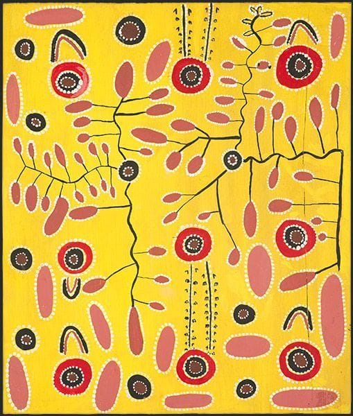Artwork Title: Tjapaltjarri Yala (Wild Potato) Dreaming