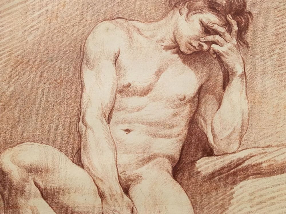 Artwork Title: Homme nu assis de face