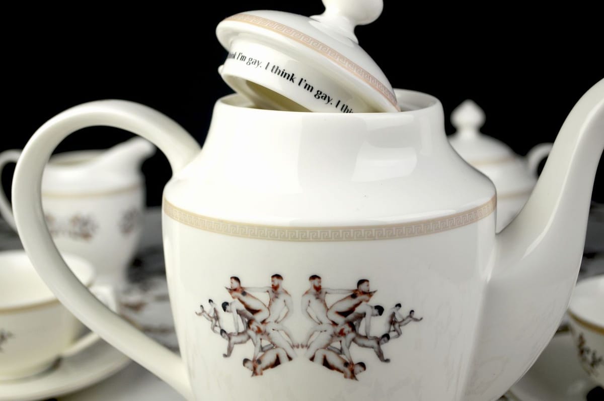 Artwork Title: I Think I'm Gay (tea set)