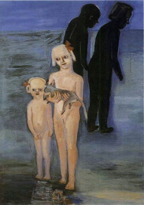 Artwork Title: Two girls in the water