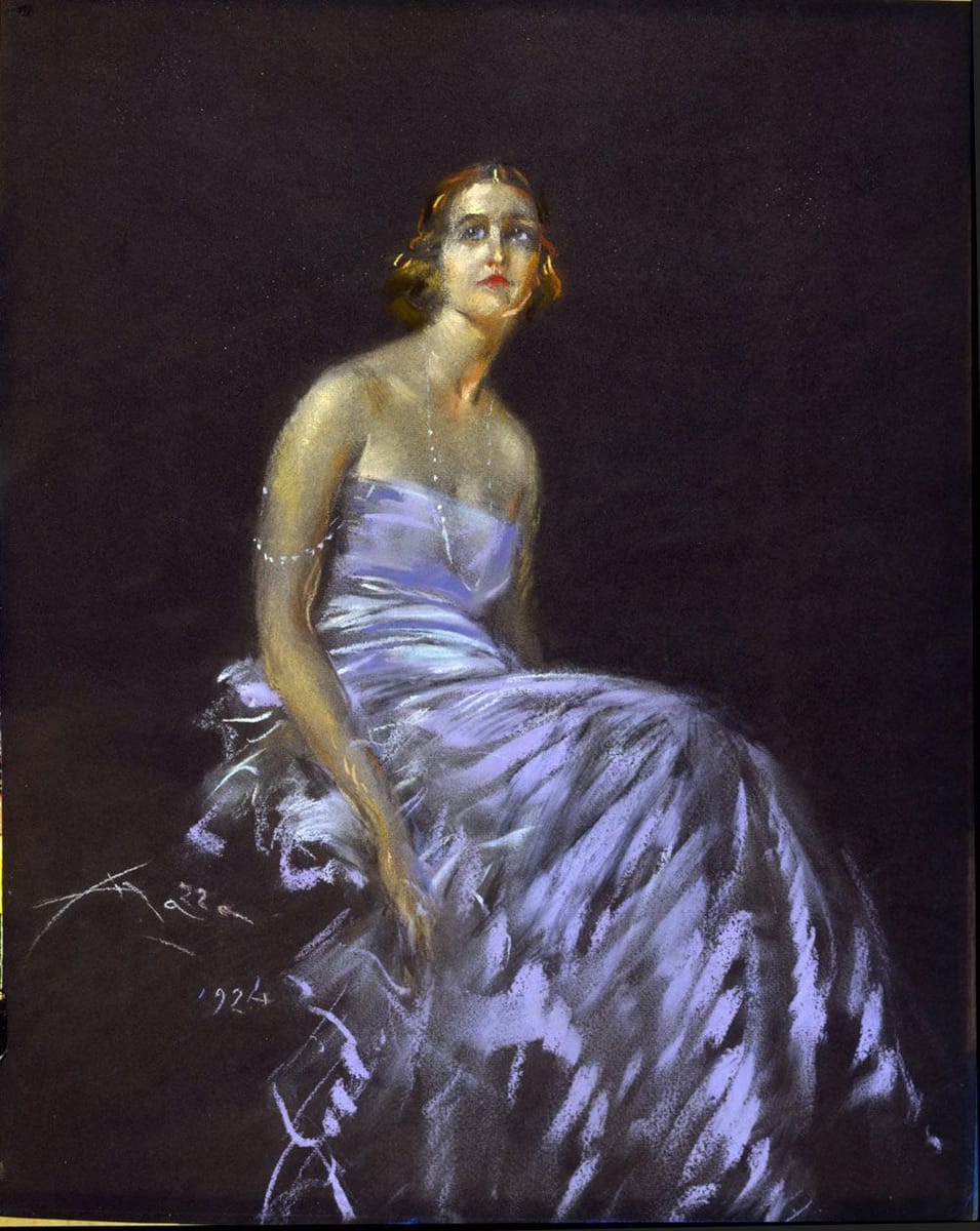 Artwork Title: Donna in abito viola