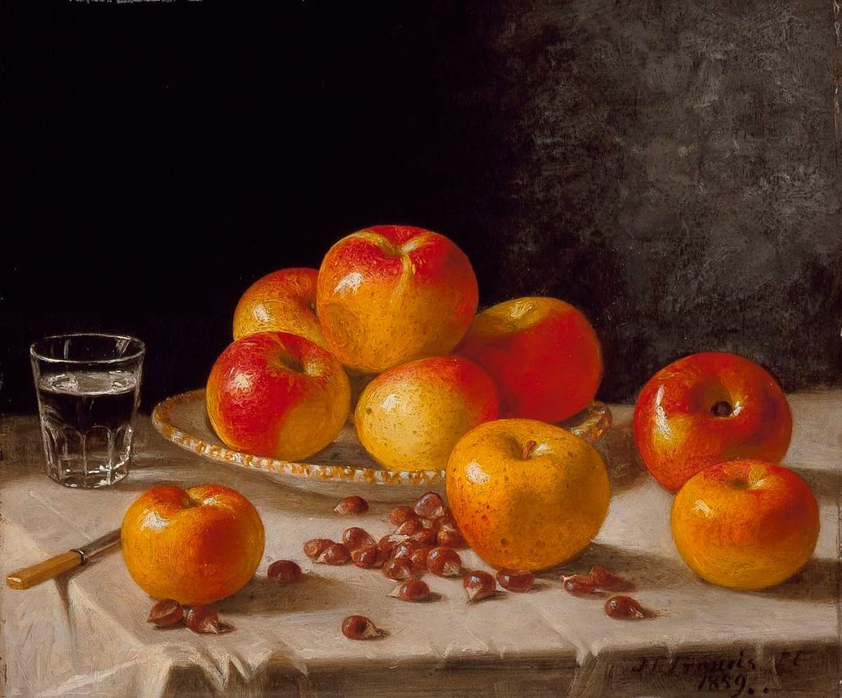 Artwork Title: Still Life with Apples and Chestnuts