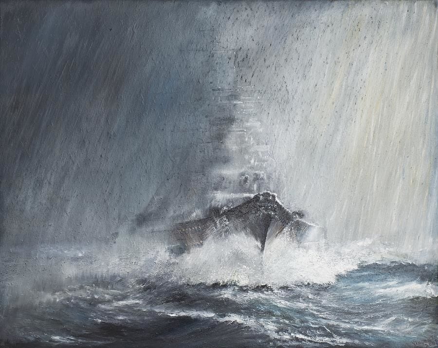 Artwork Title: Bismarck through Curtains of Rain