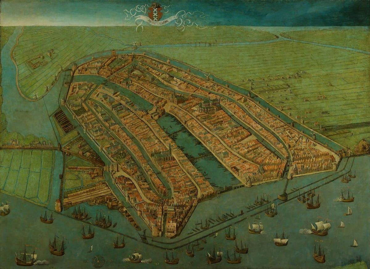 Artwork Title: Bird's eye view of Amsterdam