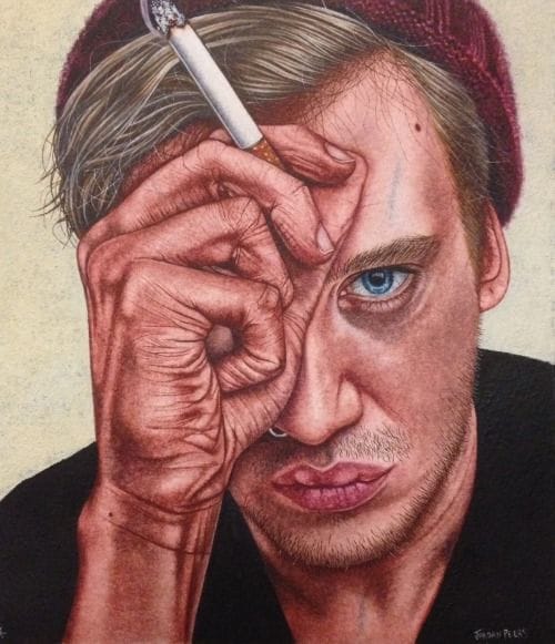Artwork Title: Self Portrait With Cigarette