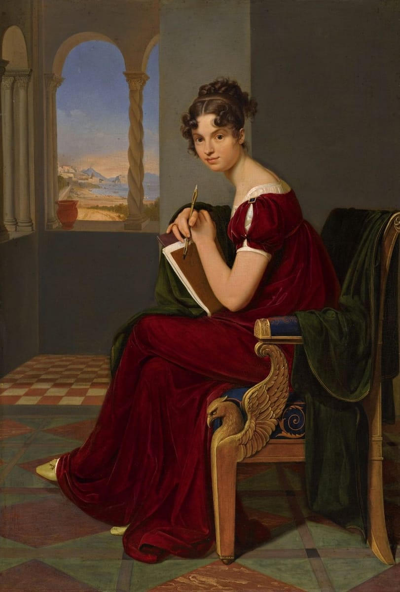 Artwork Title: The Portrait of the Countess Thekla Ludolf  (Young Woman with Drawing Board)