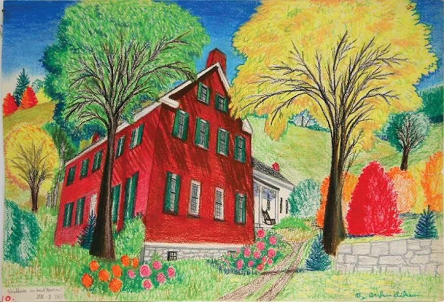 Artwork Title: Shadows on Brick Mansion