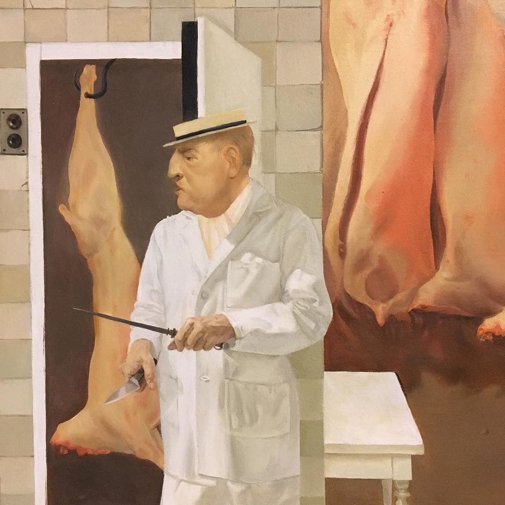 Artwork Title: Meat and Greek Sculpture