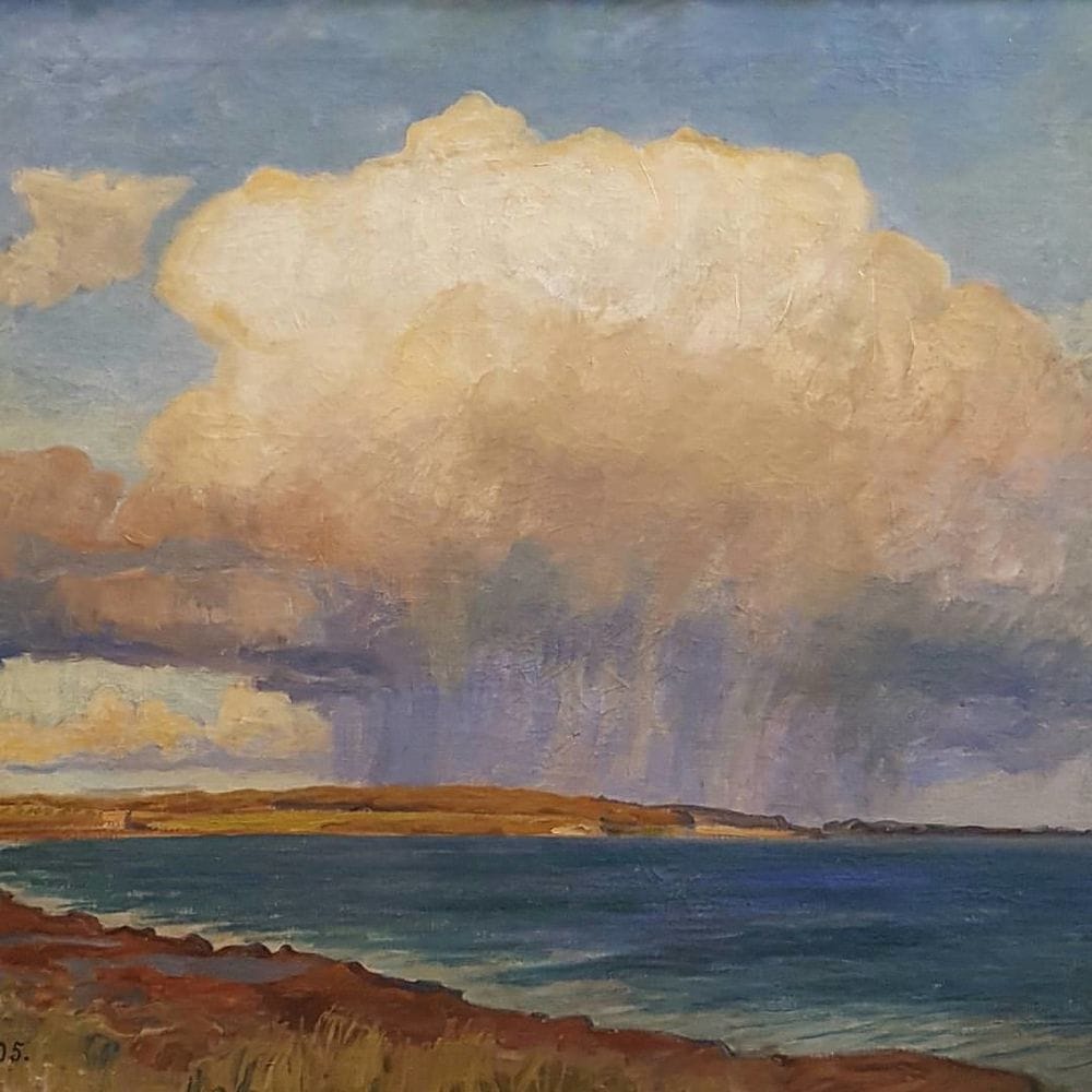 Artwork Title: Bygen. Kertemindebugten (Storm. Kerteminde Bay)