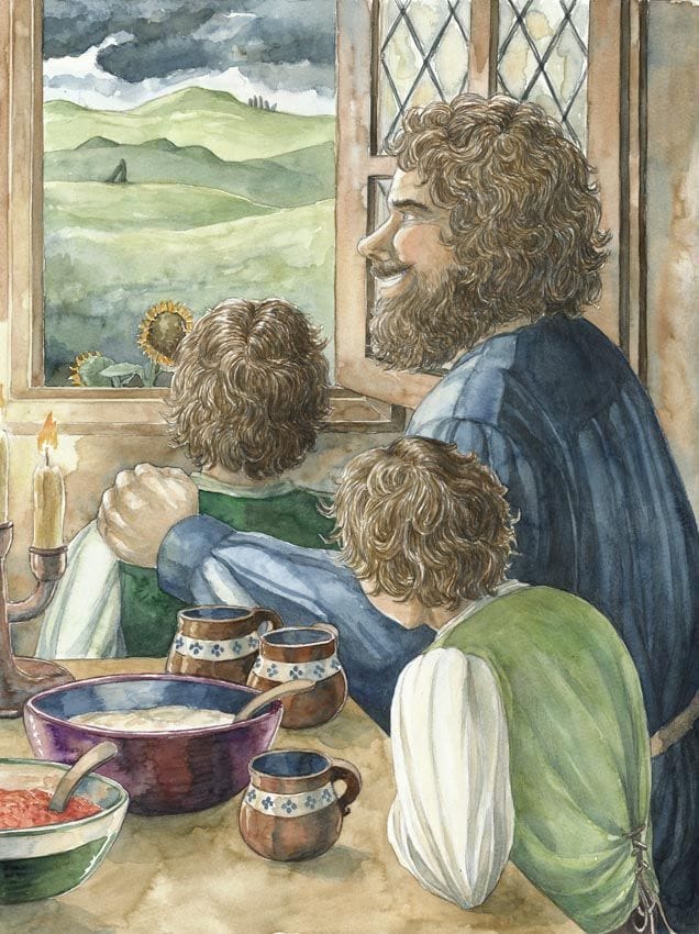 Artwork Title: Tom and the Hobbits