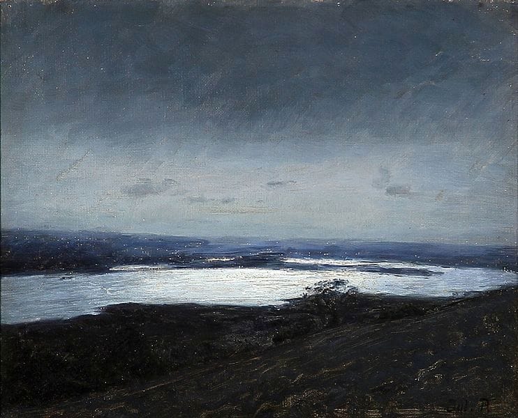 Artwork Title: Moonlight from Langsø, Denmark