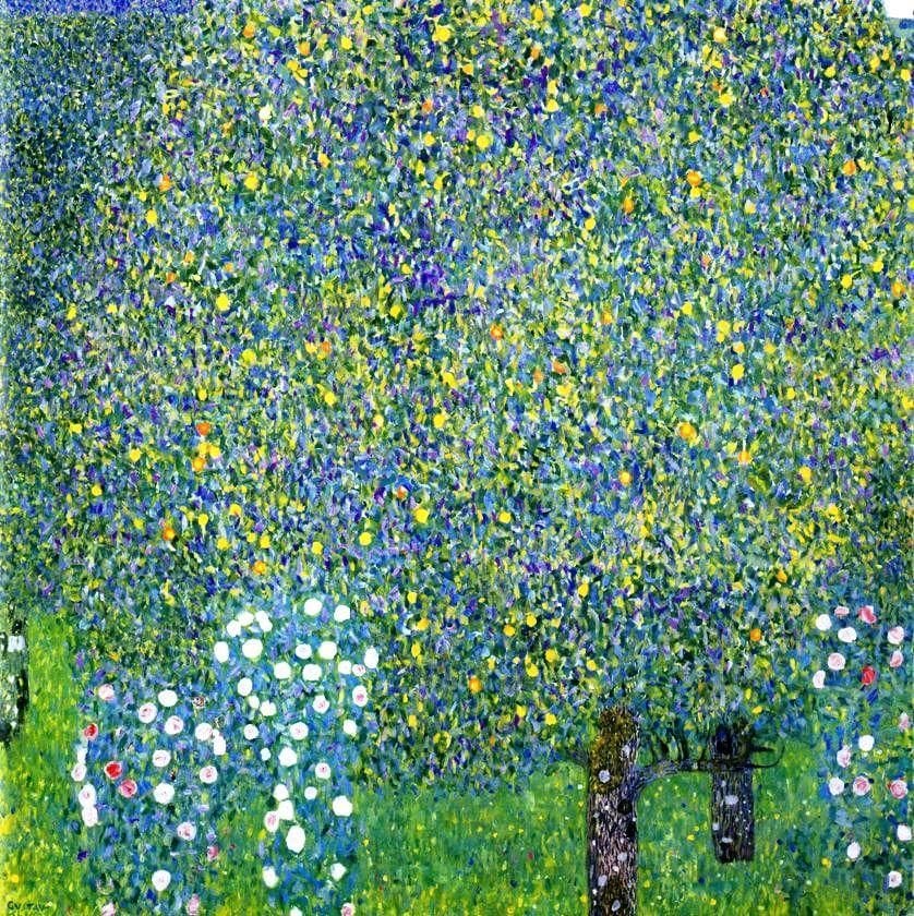 Artwork Title: Rosiers sous les arbres
