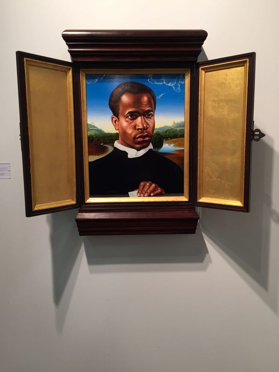 Artwork Title: Frantz Fanon, After Memling’s Portrait of a Man with a Letter