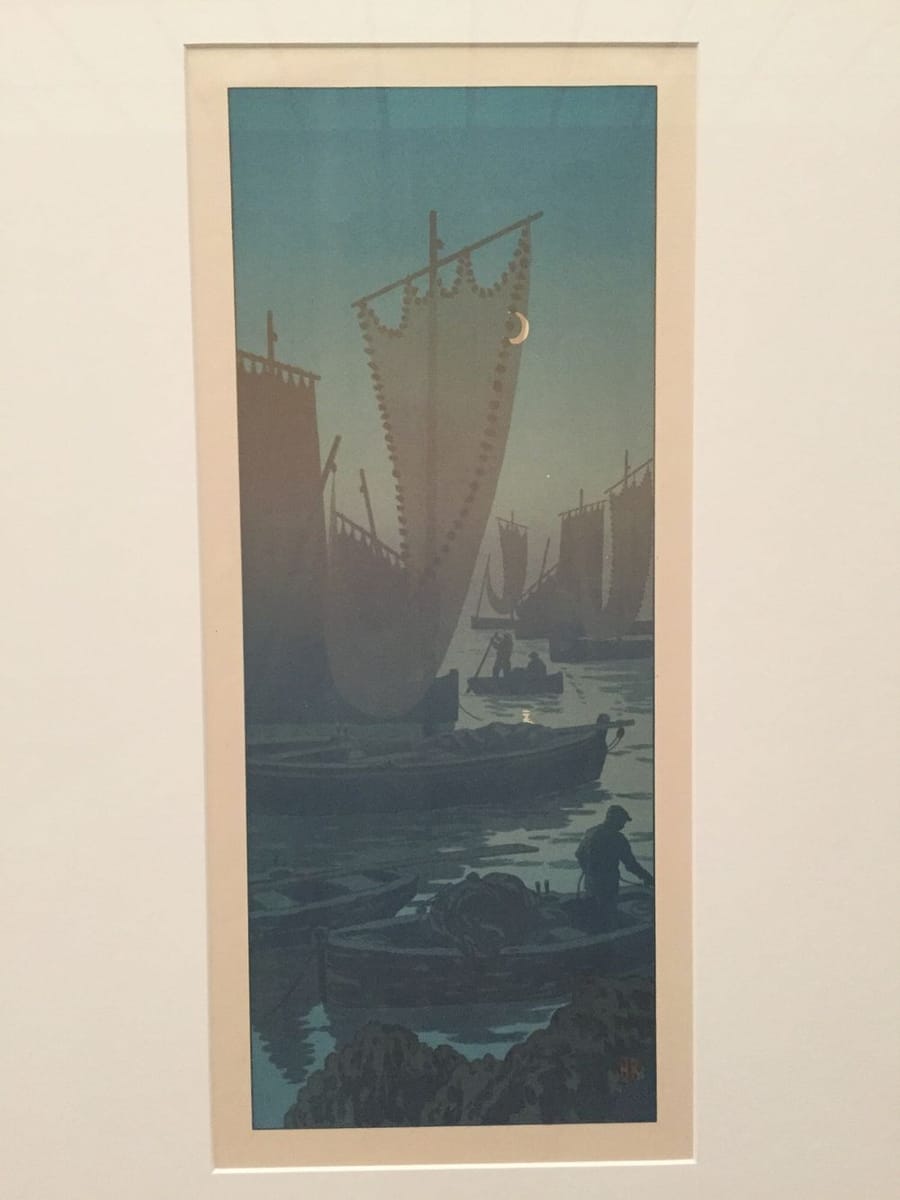 Artwork Title: The Kawaguchi Ferry and Zenkoji Temple