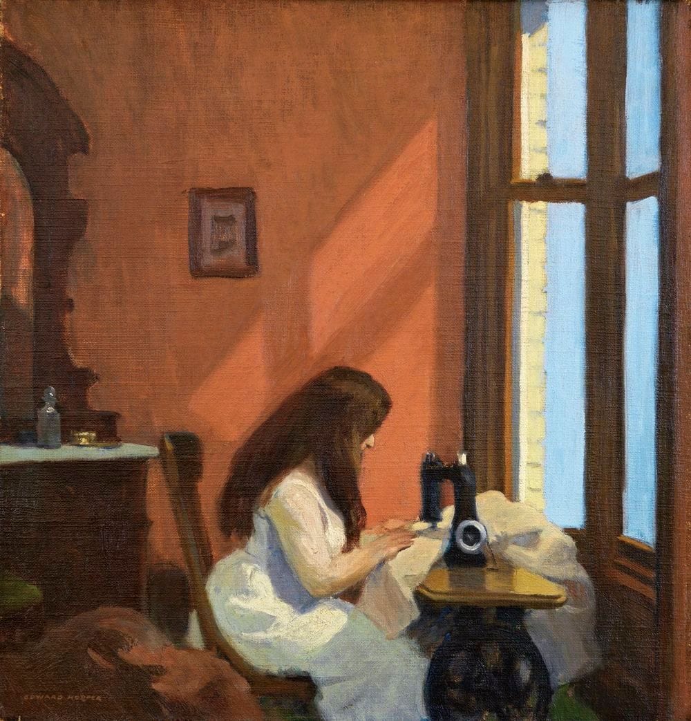 Artwork Title: Girl at Sewing Machine