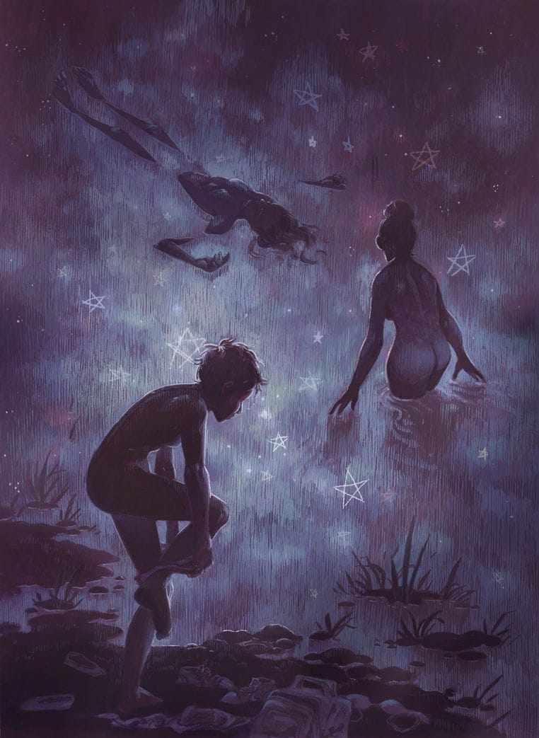 Artwork Title: Night Swimming