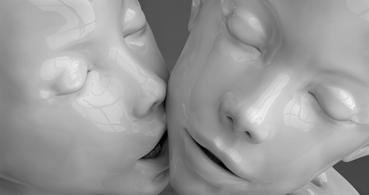 Artwork Title: The little models. Kiss of love. #1/4