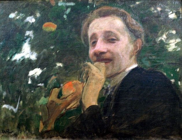 Artwork Title: Self Portrait with an Apple