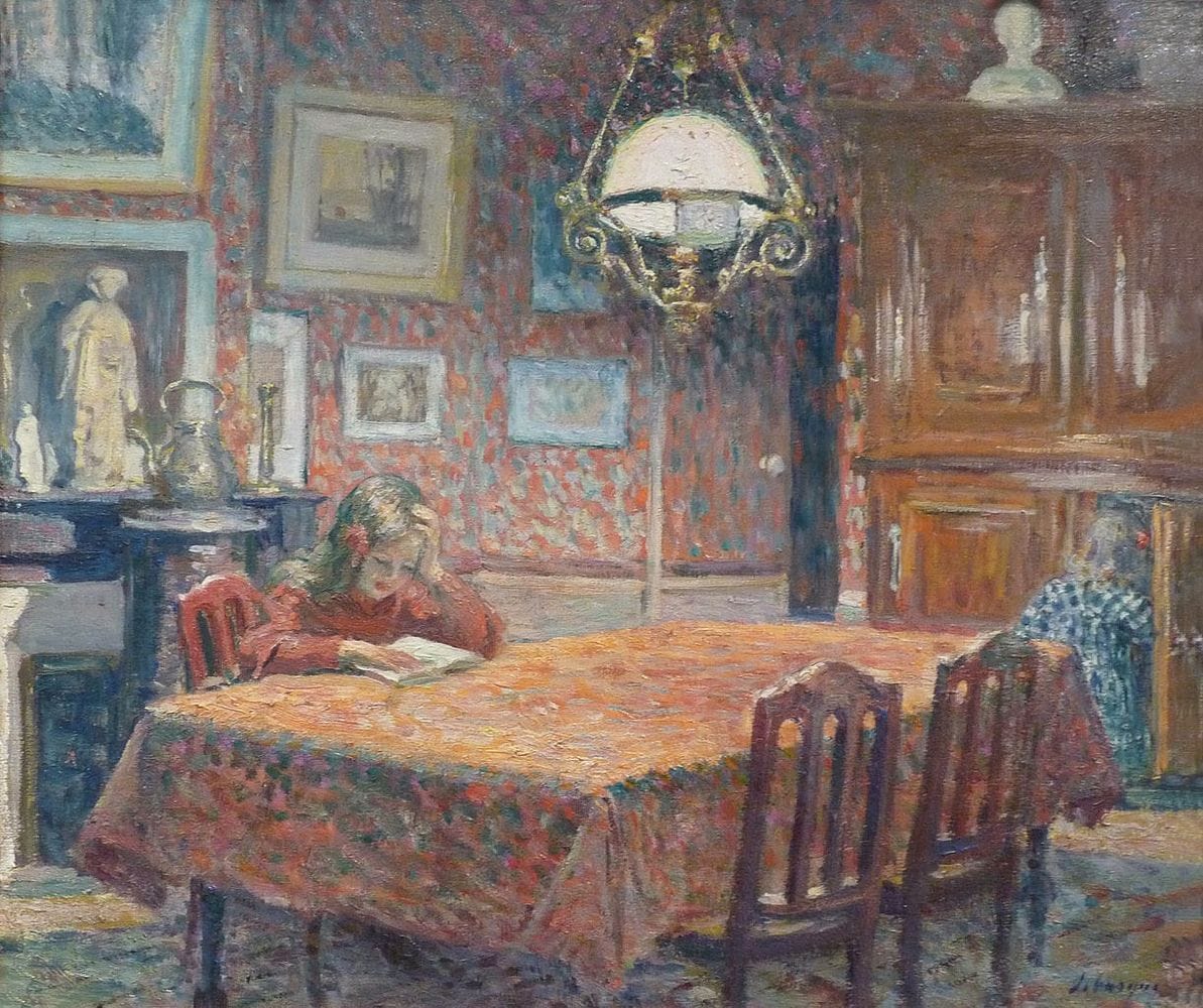 Artwork Title: Sous la lampe (Under the Lamp)