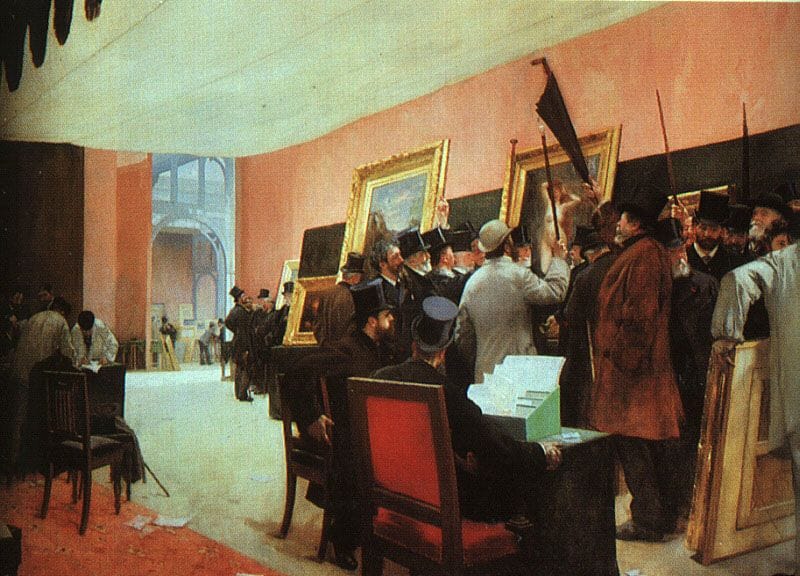 Artwork Title: Une séance du jury de peinture au Salon des Artistes français