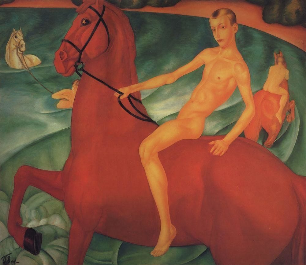 Artwork Title: Bathing of the Red Horse