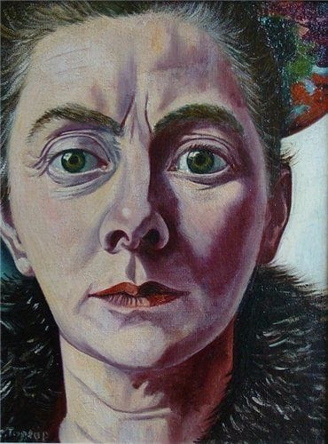 Artwork Title: Self Portrait with Fur Collar