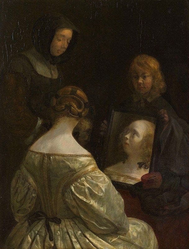 Artwork Title: Woman in Front of a Mirror
