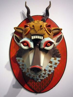 Artwork Title: Behind A Mask Of Virtue Blue