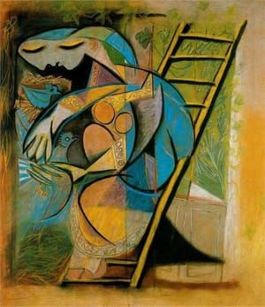 Artwork Title: Farmer's Wife On A Stepladder