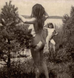 Artwork Title: Rare Old Stereophoto Nudism Belle Epoque