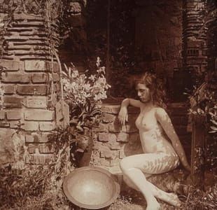 Artwork Title: Rare Old Stereophoto Nudism Belle Epoque