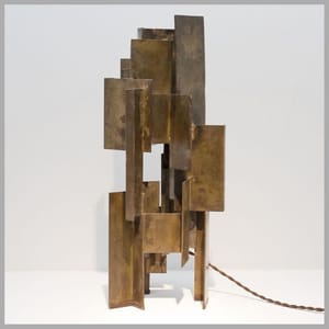 Artwork Title: Lampe sculpture métal